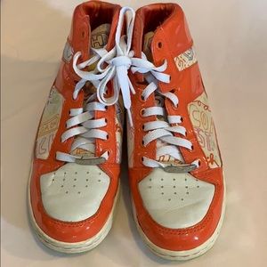 Coach bright orange high tops sneakers sz7 women’s